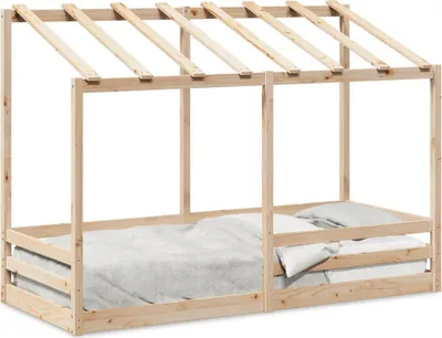 Obrázek produktu pro vidaXL Dětská postýlka se stříškou 90x190 cm z masivního borovicového dřeva