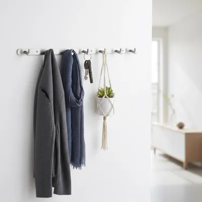 Produktbild von Garderobe 8 Haken Wandgarderobe Kleiderhaken Hakenleiste Türgarderobe Edelstahl