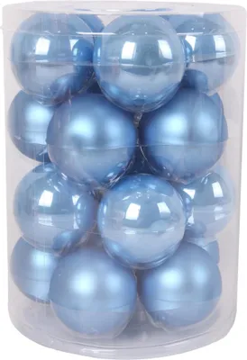 Produktbild von TrendLine Weihnachtskugeln aus Glas Ø 6 cm sky blue 20 Stück