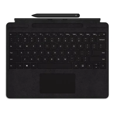 Produktbild von Microsoft Surface Pro Signature Keyboard w/ Slim Pen 2, Spanisch, Touchpad, Microsoft, Surface Pro 10 Surface Pro 9 Surface Pro 8 Surface Pro X, Schwarz, Alcantara