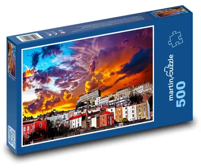 Produktbild von Puzzle 500 Wolken über der Stadt - martinpuzzle