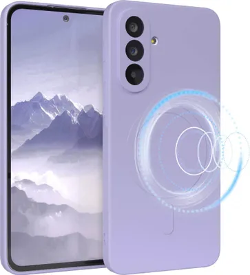 Produktbild von EAZY CASE - Silikonhülle magnetisch für Samsung Galaxy A56, Hülle Silikon, weich stoßfeste Magnet Handyhülle, Schutzhülle mit Kameraschutz, TPU Bumper in Lila
