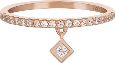 Produktbild von cai Ring 925 Sterling Silber rosé vergoldet Anhänger Raute Zirkonia