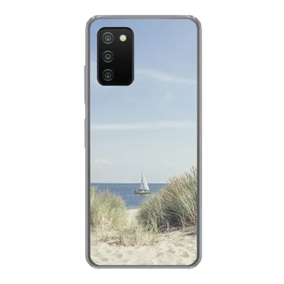 Produktbild von MuchoWow® Handyhülle Schutzhülle Hülle für Samsung Galaxy A03s Nordsee - Dünen - Boot Silikon Softcase Handy Hülle - Schutz