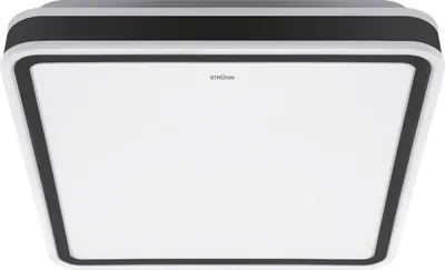 Immagine prodotto di Plafond bagno moderno bianco e nero quadrato 43cm colore neutro LED 48W AURELIA Struhm