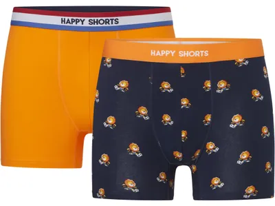 Produktbild von Happy Shorts Herren Trunk Koningsdag  2-Pack kingsday-lions-orange - Größe M