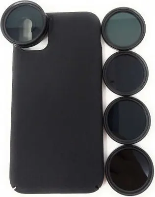 Produktbild von SYSTEM-S ND Filter 37 mm Set Neutraldichtefilter Graufilter mit Hülle für iPhone 11