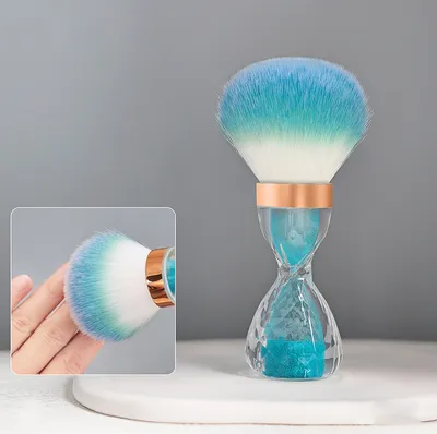 Produktbild von INF Stundenglas-Staubpinsel für Acrylpulver - Blau