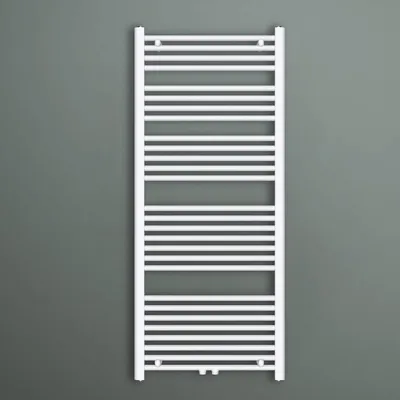 Produktbild von Mai & Mai Design Badheizkörper 60x140cm Weiß Seitenanschluss & Mittelanschluss Handtuchtrockner Röhrenheizkörper Badheizung Ohne Heizstab