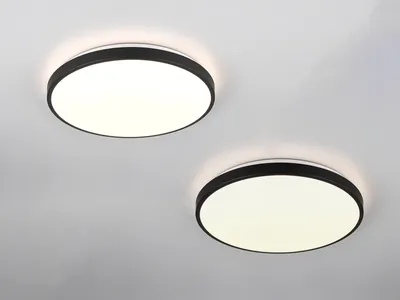 Produktbild von 2er SET flache innen Deckenleuchten mit Bewegungsmelder, Flurbeleuchtung Ø 38cm