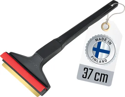Produktbild von Eiskratzer Auto Messing MURSKA Eisschaber 37cm lang schnell, einfach & mühelos Scheibenkratzer Messingklinge Finnland Schwarz Rot