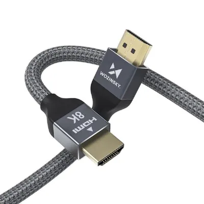 Image de Wozinsky Hdmi 2.1 Cable 8K 60 Hz 48 Gbps / 4K 120 Hz / 2K 144 Hz 2 M Silver (Whdmi-20)