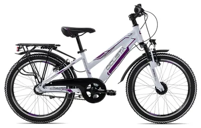 Produktbild von Ciclista Adventure 3 20 Trapez sportliches Kinderfahrrad mit Gepäckträger 20 Zoll Weiß 29 cm