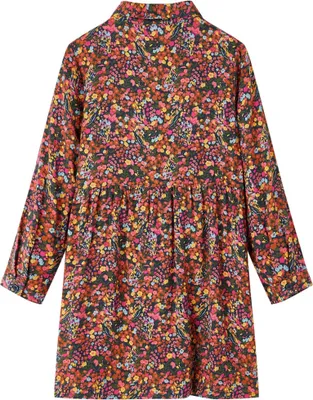 Produktbild von vidaXL Kinderkleid mit Langen Ärmeln Mehrfarbig 128