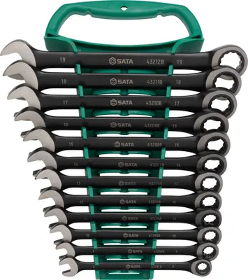 Immagine prodotto di Set di chiavi combinate a cricchetto SATA, 12 pezzi ST08032 Colore: nero
