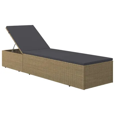 Zdjęcie produktu dla VidaXL 310146, Lounge, Obite siedzisko, Technorattan, Stal, Brązowy, Szary, 600 mm, 1980 mm