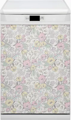 Produktbild von Küche Dekorative Magnete  Magnet Folie für Geschirrspüler 45x80 cm   - Farbige Blumen