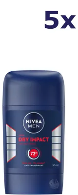 Produktbild von 5x Nivea men Dry Impact deodorant stick 50ml
