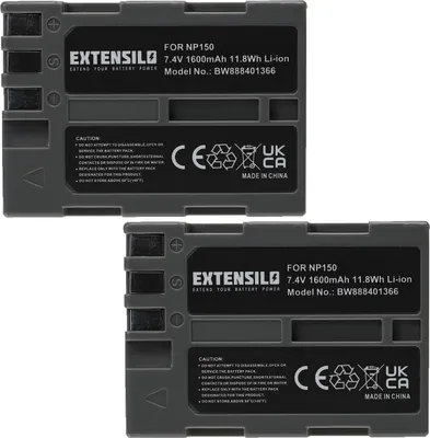 Produktbild von EXTENSILO 2x Akku Ersatz für Fujifilm NP-150 für Kamera (1600 mAh, 7,4 V, Li-Ion)