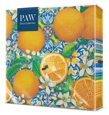 Produktbild von Servietten PAW 33x33 cm, 20 Stück, Orangenboom, Tischdeko, Einweg