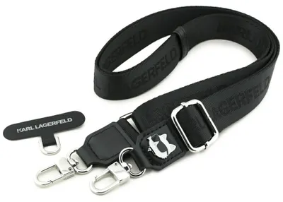 Productafbeelding van Telefoonsnoer Karl Lagerfeld, nylon, zwarte schouderband, 150 cm