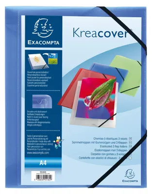 Produktbild von Exacompta 55182E 5er Pack Einschlagmappe Kreacover. Aus Kunststoff DIN A4 mit 2