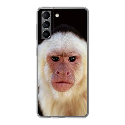 Produktbild von MuchoWow® Handyhülle Schutzhülle Hülle für Samsung Galaxy S21 Affe - Fell - Schwarz Silikon Softcase Handy Hülle - Softcase