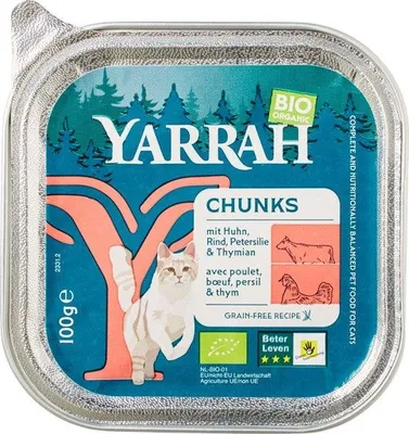 Productafbeelding van Yarrah Kattenvoer Chunks Met Kip En Rund (100 gr)