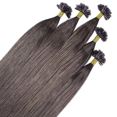 Image de hair2heart Premium Human Hair Extensions straight - 25 mèches 0,8g 50cm 6/0 blond foncé