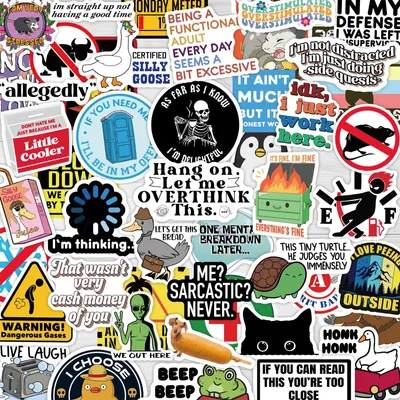 300 Lustige Sticker für Erwachsene, Journaling, Laptop, Wasserflasche