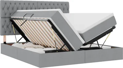 Immagine prodotto di Letto con Contenitore Grigio Chiaro 180 x 200 cm Tessuto
