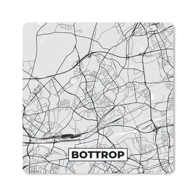 Produktbild von MuchoWow® Mauspad Mousepad Bottrop - Karte - Stadtplan - Deutschland - Karte 30x30 cm - Mousepads - Maus Mat - Pad - Mausunterlage - Gaming
