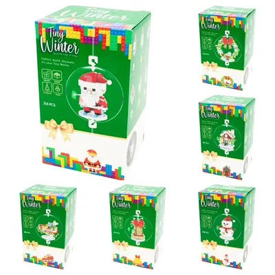 Produktbild von 6 x (verschiedenen) DIY-Weihnachtskugels aus Bausteinen