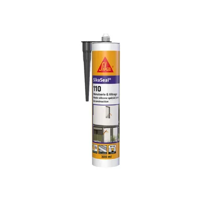 Produktbild von Silikonkitt SIKA SikaSeal 110 Schreinerei & Verglasung - Anthrazit - 300ml
