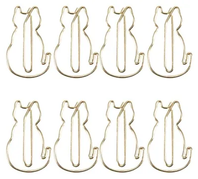 Productafbeelding van Set van 12 kattenvormige paperclips