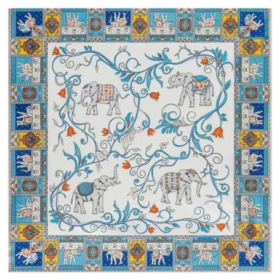 Immagine prodotto di ROECKL sciarpa Lucky Elephant 53x53 Multi Blue multicolore