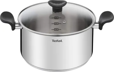 Immagine prodotto di Casseruola in acciaio inox da 24 cm con coperchio Tefal E3084604