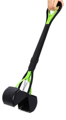 Produktbild von Kotschaufel mit langem Griff 71 cm, Greifzange für Hundeabfälle, kein Bücken mehr