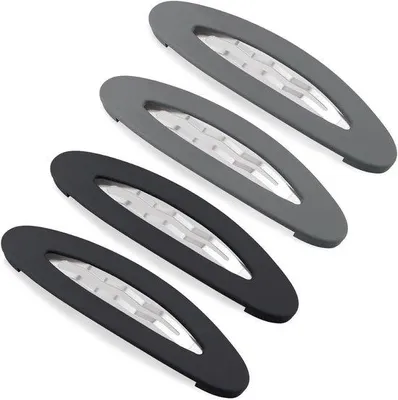 Produktbild von Gepolijste Haarspeldjes Set 4 Stück 9 cm Schwarz und Grau