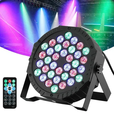 Produktbild von LED Discolicht 12W 36 LEDs RGB Bühnenlicht DMX PAR Can Licht Club Disco Party DJ Show, Selbstfahrend, Automatisches Stroboskop,Discolicht Scheinwerfer