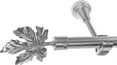 Produktbild von Gardinenstange mit Wandhalterung I Metall Edelstahl Look 1-läufig I Ø20mm | H50R