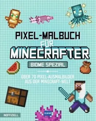 Immagine prodotto di Libro da colorare in pixel per Minecrafters - Biome Special - Oltre 70 immagini da colorare in pixel del mondo Minecraft
