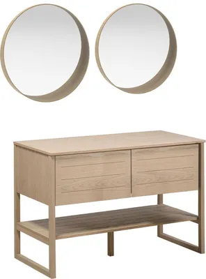 Immagine prodotto di Mobile lavabo doppio + lavabo + specchio ATOLL
