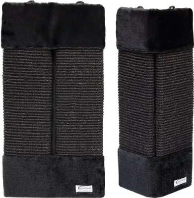 Produktbild von Eckkratzbrett M - 55 x 27 cm Katzenkratzbrett - Wandschutz - schwarz
