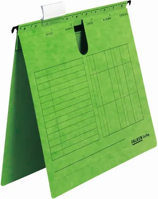 Produktbild von Hängehefter UniReg Kraftkarton 230g/qm kaufm. Heftung grün VE=5x5 Stück