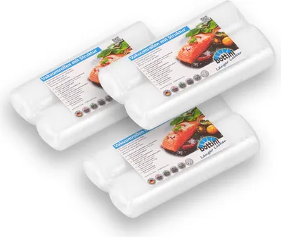 Produktbild von 6 x Vakuumrolle 20 x 600 cm für Lebensmittel geeignet für alle Vakuumierer