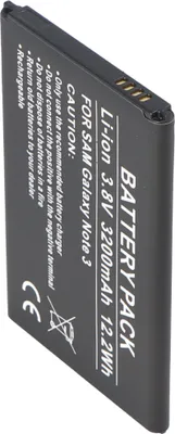 Produktbild von Samsung Galaxy Note 3, Samsung Galaxy Note III, B800BE, B800BU Ersatz-Akku 3200mAh