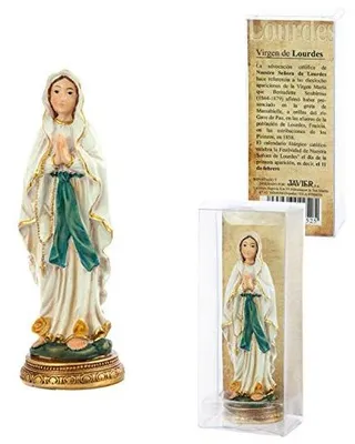 Maagd van Lourdes Figur, 15 cm, Harz, Dekoration