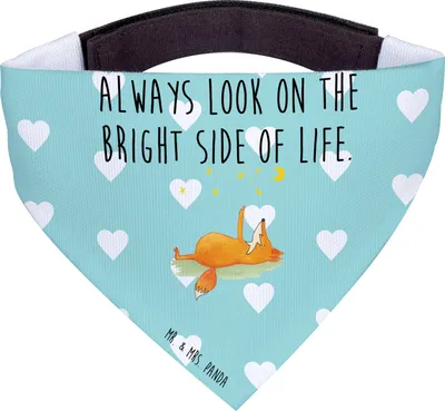Produktbild von Mr. & Mrs. Panda Hunde-Halstuch Fuchs Sterne - Türkis Pastell - Geschenk, Tuch für Hunde, Positiv, Hoffnung, Hundehalstuch, Optimistisch, Halstuch, Spruch, Hund, Mond