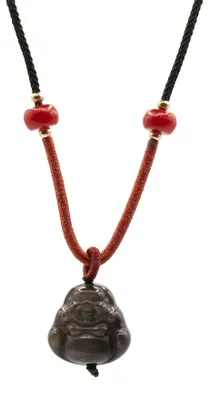Imagen del producto de Colgantes geniales de piedras preciosas - Buda de obsidiana Sliver